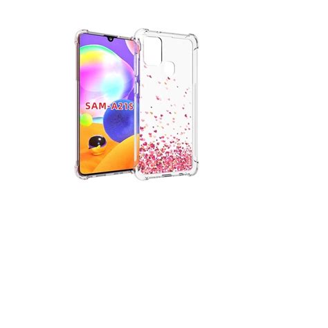 Capa Desenho Chuva Corações Galaxy A21s Capa Transparente R M