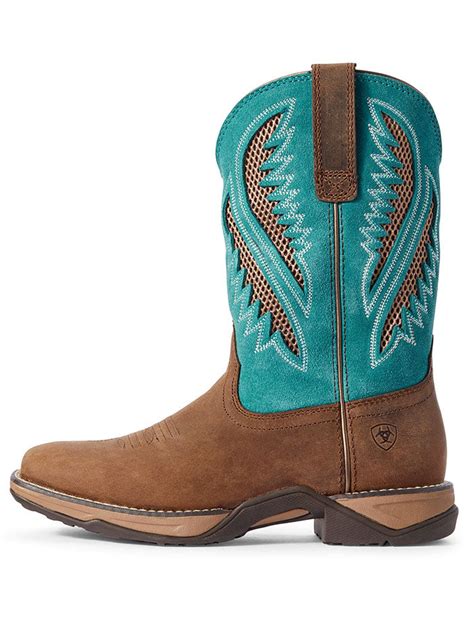 Ariat 10031665 Womens Anthem Venttek Composite Toe Western Boot Turquo Jc Western® Wear