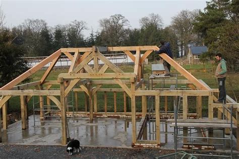 Hip Rafters Castle Ring Oak Frame Timber Frame Building Oak Framed