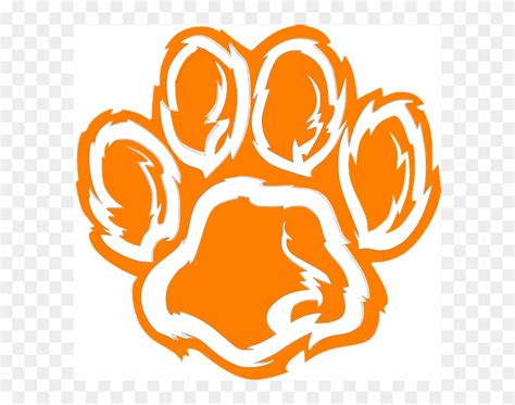 Clemson Tiger Paw Vector At Vectorified Collection Of Clemson