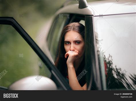 Car Sick Travel Woman Image & Photo (Free Trial) | Bigstock