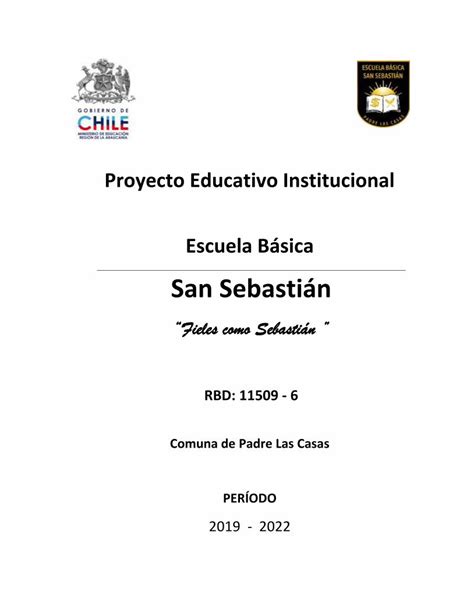 PDF Proyecto Educativo Institucionalescuelasansebastian Cl Wp Content