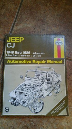 Purchase Jeep CJ 1949 Thru 1986 Automotive Repair Manual In Plainfield