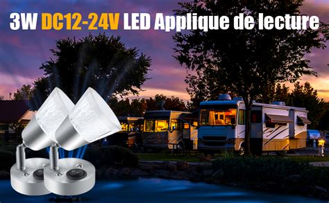 Bonlux W Dc V Led Applique De Lecture Rv Lampe Liseuse Spot