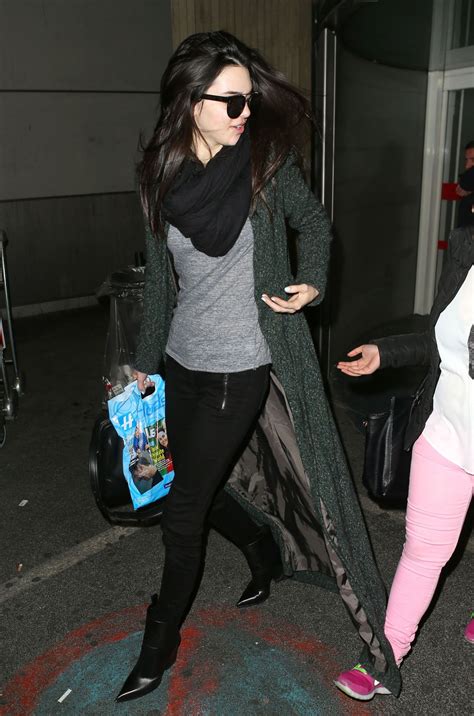 Kendall Jenner - Charles de Gaulle Airport in Paris - February 2014