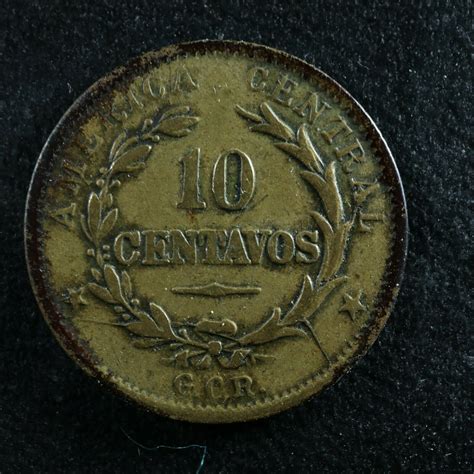 10 Centavos 1918 GCR Costa Rica KM 149 2 Brass C Jetons Canada