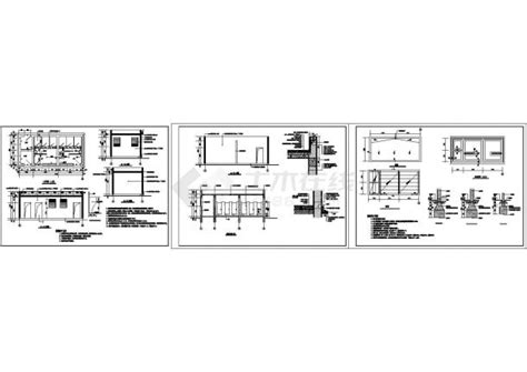 长864米 宽414米 1层砖混结构公共厕所方案（一层平面 四立面 剖面 基础平面布置图）公共厕所土木在线