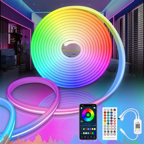 Rgb Tira Neon Honghcl M Cuerda De Ne N De Bluetooth Multicolor