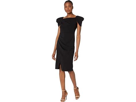 Calvin Klein Cap Sleeve Sheath With Ruched Detail 6pm