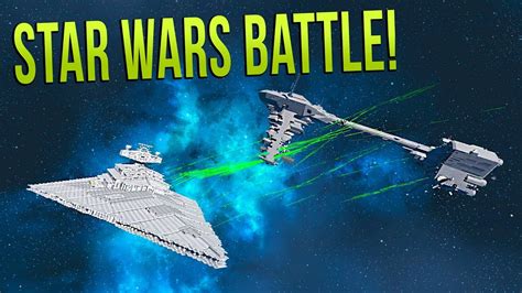 Rebel Fleet Vs Imperial Star Destroyer Star Wars Battle Space Engineers Youtube