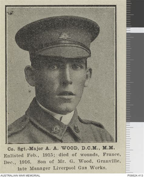 Studio Portrait Of 1346 Private Later Sergeant Alfred Arthur Wood Dcm