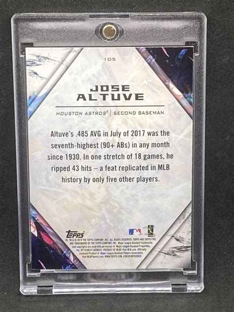 Jose Altuve Rare Gold Foil Refractor Investment Card Ssp Topps Astros