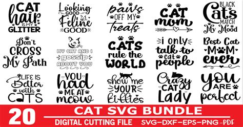 Cat Svg Bundle Bundle · Creative Fabrica