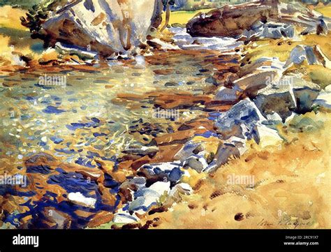 Brook Among Rocks 1907 By John Singer Sargent Stock Photo Alamy