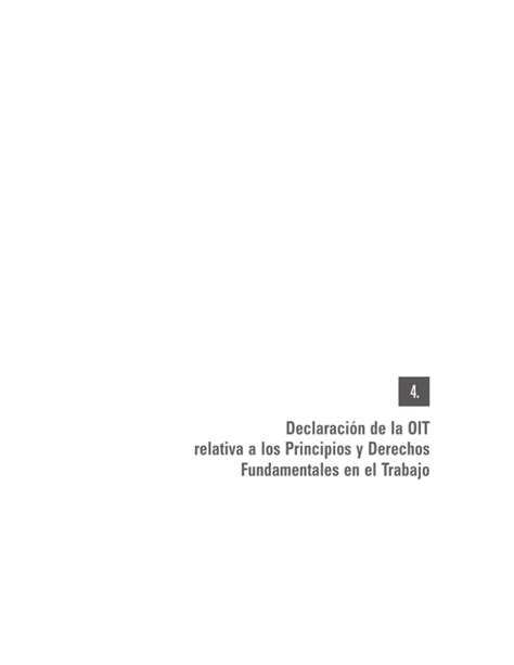 Declaración De La Oit Relativa A Los Principios Y Derechos