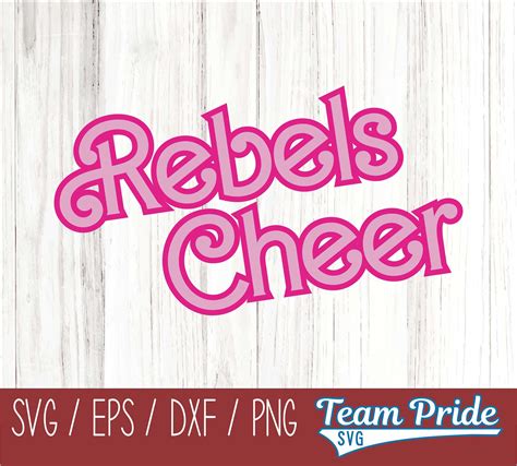 Barbi Rebels Cheer Svg Digital Download Printable Svg Eps Etsy Uk