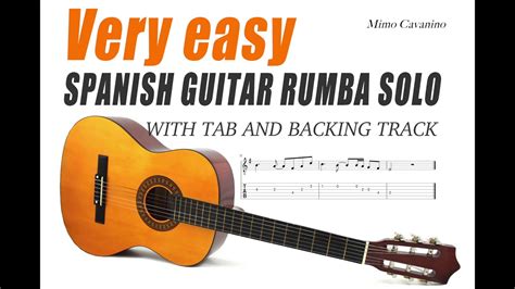 Very Easy Spanish Rumba Solo To Play With Tab And Backing Track Youtube