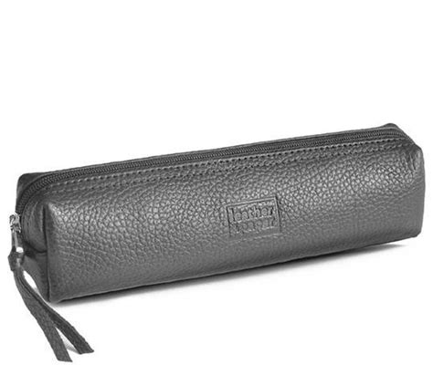 Leather Pencil Case Gray Leather Pen Pouch Handmade Pencil Bag Leather Pouch School Supplies