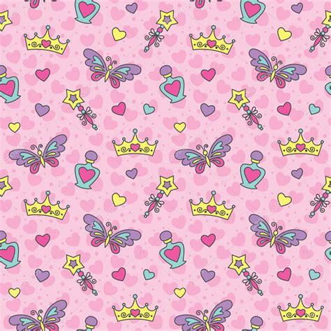 Princess Seamless Pattern Stock Vector Redcollegiya