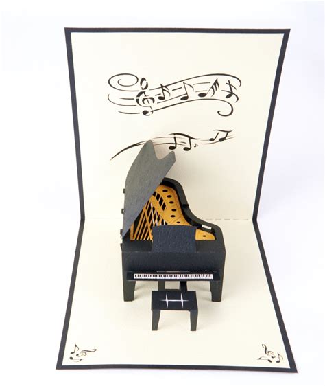 Grand Piano Pop Up Card Etsy