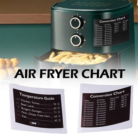 Air Fryer Conversion Chart Sticker Air Fryer Cooking Times Chart Sticker Kitchen Conversion