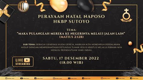 Perayaan Natal Naposo Bulung Hkbp Sutoyo Sabtu Desember