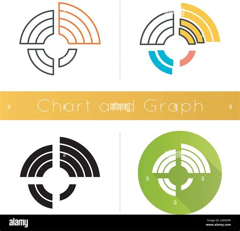 Icône de diagramme radial Graphique circulaire graphique Schéma