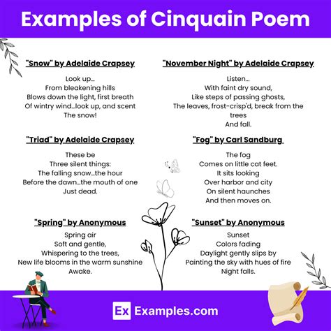 Cinquain Poem - 100+ Examples, Format, How to Write, PDF