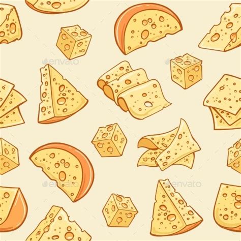 Cheese Doodle Pattern - Food Objects