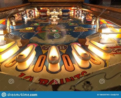 Universe Pinball Machine Ball Lower Playfield Detail Editorial Image | CartoonDealer.com #186429822