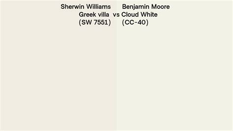 Sherwin Williams Greek Villa Sw Vs Benjamin Moore Cloud White