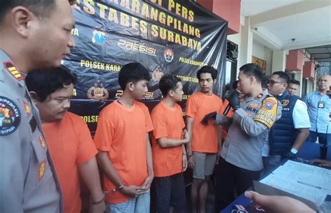 Lima Bandit Curanmor Beraksi Di 21 TKP Surabaya Digulung Polisi Ini