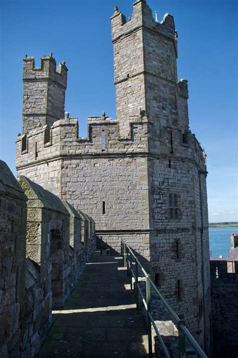 Castle From The Battlements Stock Image - Image of architecture, ruin ...