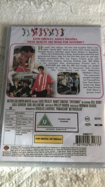 Speedway Dvd Region Uk Elvis Presley Nancy Sinatra Eur