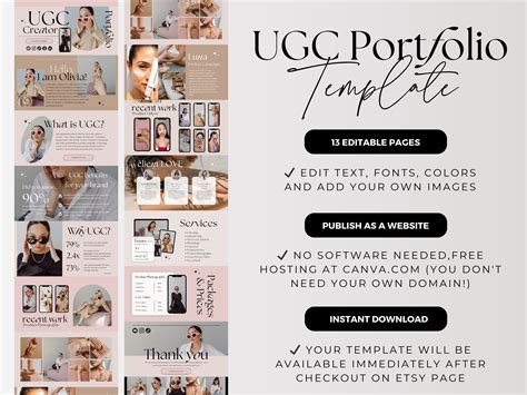 Ugc Portfolio Template Minimalist Ugc Creator Portfolio Ugc Media Kit