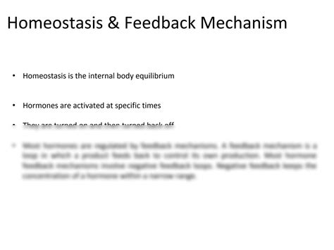 SOLUTION: Homeostasis feedback mechanism - Studypool