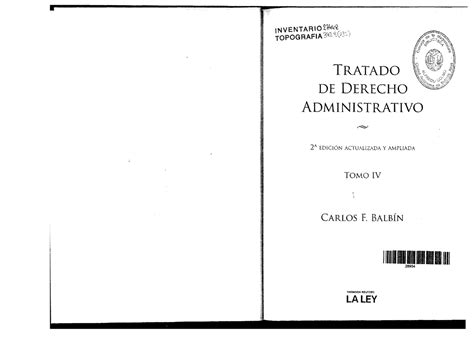 Balb N Tratado De Derecho Administrativo Studocu