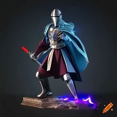 Tanjiro Kamado Fusion Mace Windu As Blue Templar Armor Knight With Sword