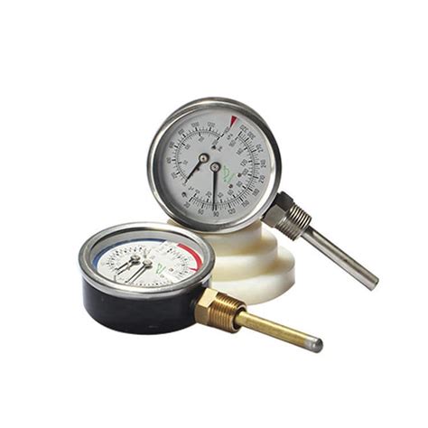 Dial Pressure Gauge And Thermometer Wht Shanghai Qualitywell