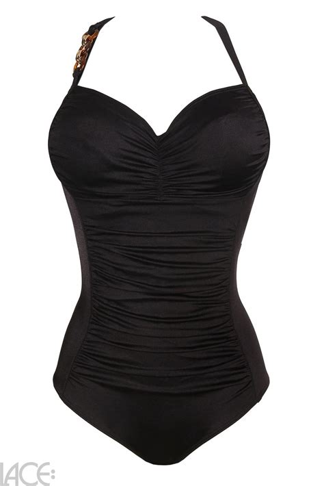 Primadonna Swim Barrani Swimsuit With Shaping Effect E I Cup Roast Coffee Lace Lingerie