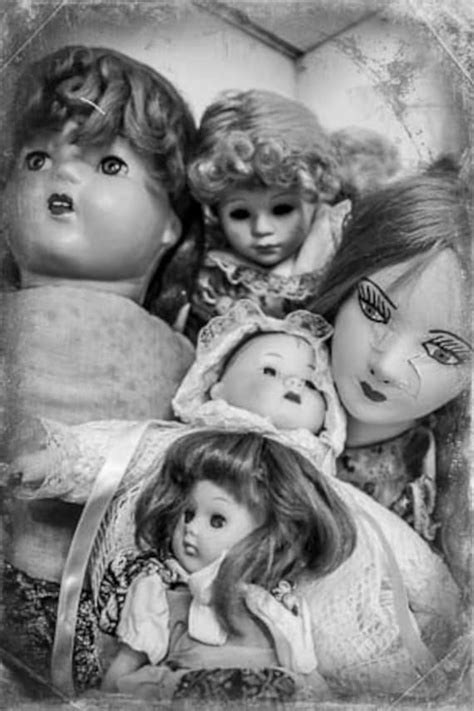 Vintage Creepy Dolls Black And White Photography Fine Art