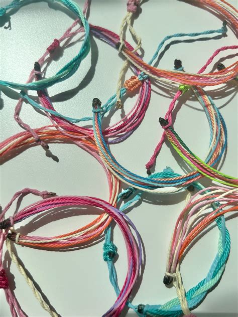 Adjustable Wax String Bracelets - Etsy