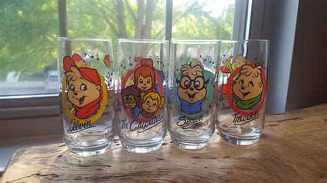 Vintage 1985 Chipmunk Collector Glasses Alvin Simon | Etsy