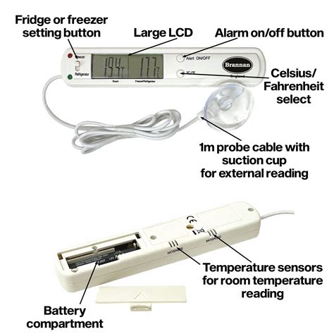 Digital Fridge Or Freezer Thermometer Brannan