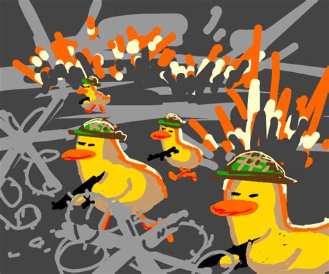 World War 2 With The Ducks Drawception