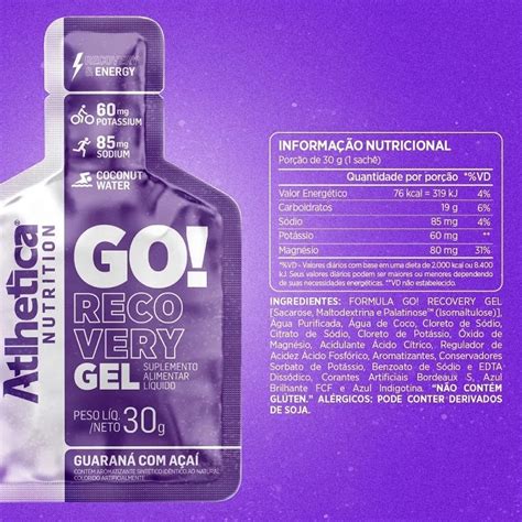 Go Recovery Gel Energia E Recupera O Instant Nea Corpo E Suplemento