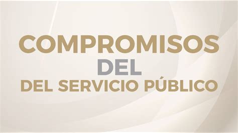 Los Compromisos Del Servicio Público Youtube