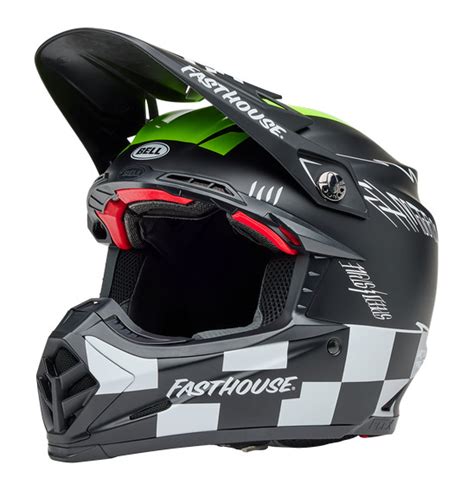 Bell Moto S Flex Fasthouse Blk Wht Hiviz Ewan Allan Honda