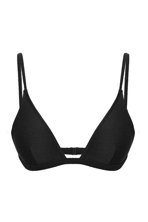 Buy Trendyol Black Triangle Textured Core Bikini Top Online ZALORA Malaysia