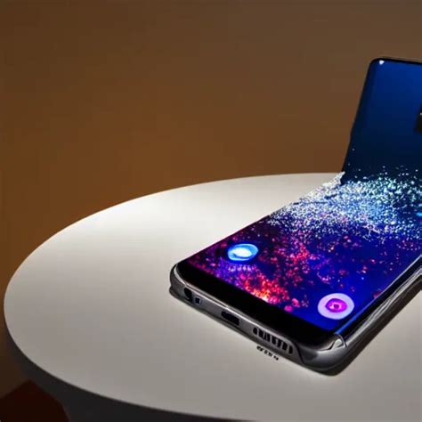 A Samsung Galaxy S Ultra Lying On A White Table Stable Diffusion